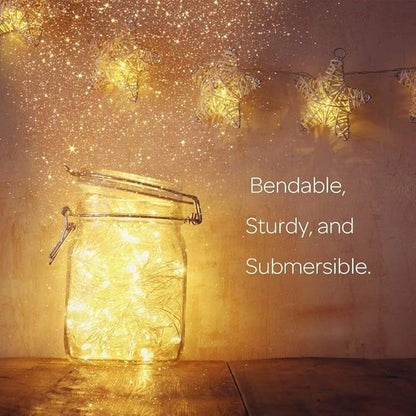ANJAYLIA Fairy Lights, 4 Pack String Lights Battery Operated 10ft 30 LED Twinkle Lights for Wedding, Bedroom, Party, Christmas, Warm White
