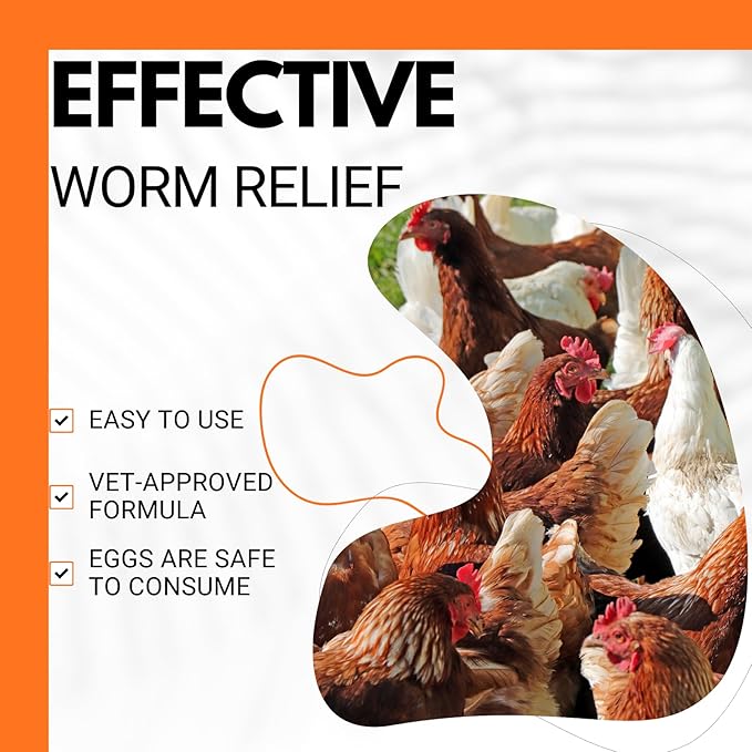 Chicken Dewormer, Hookworms, Lung Worms, Pin Worms, Round Worms-Mewly Pet