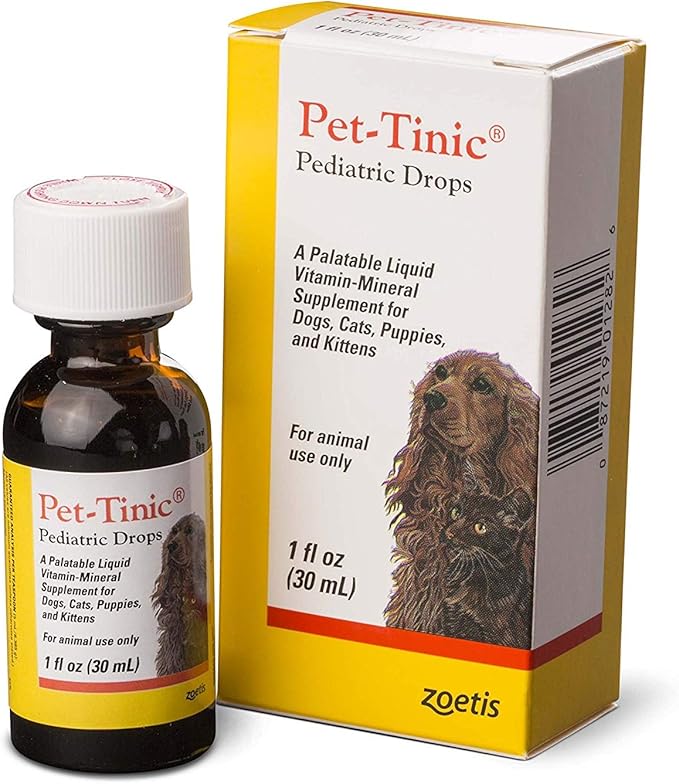 Pet-Tinic Pediatric Drops for Dogs, Cats, Puppies and Kittens, 1 oz. (30 ml) by Unknown-Mewly Pet