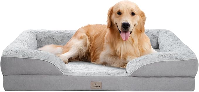 Orthopedic Dog Bed for Extra Large Dogs - XL Plus Waterproof Dog Sofa Beds, Supportive Foam Pet Couch Bed with Removable Washable Cover, Waterproof Lining and Nonskid Bottom-Mewly Pet