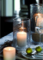 ARIAMOTION Hurricane Candle Holder for Pillar Glass Cylinder Vase Modern Rustic Centerpiece Clear Seeded Home Decor for Kitchen Table Living Room 8" H 1 Pack