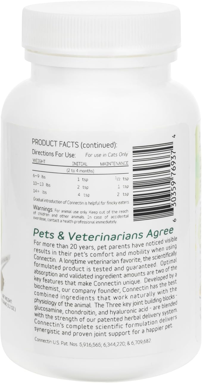 InClover Connectin Natural Hip & Joint Supplement for Dogs with Glucosamine, Chondroitin & Hyaluronic Acid - Powder for Dog Mobility, Comfort & Active Lifestyle Support, 3.oz-Mewly Pet