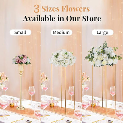 NUPTIO Flower Balls for Wedding Centerpieces - 10 Pcs 9.5 inch Diameter Fake Flower Ball Arrangement Bouquet Party Centerpieces for Tables - Dusty Rose Bouquet Centerpiece Flowers for Wedding Table