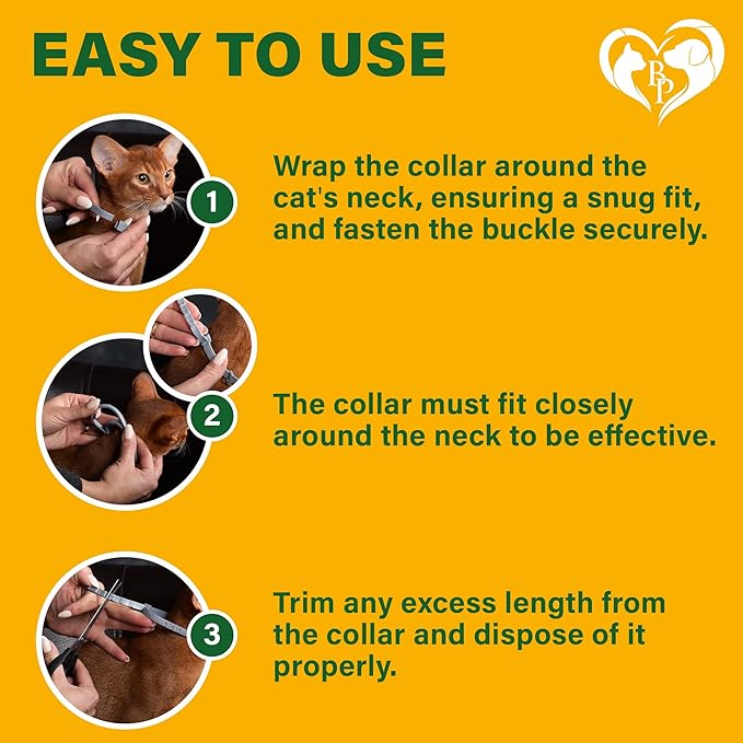 Natural Flea & Tick Collar for Cats - 12 Months Control of Best Prevention & Safe Treatment - Anti Fleas and Ticks Essential Oil Repellent (2 Pack)-Mewly Pet