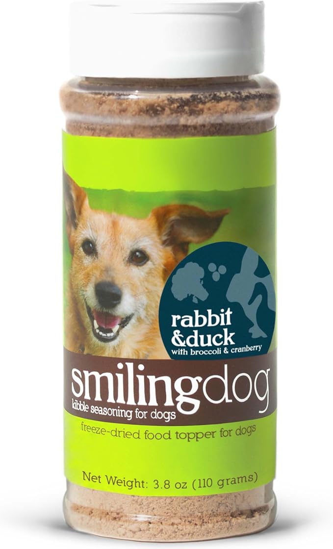 Herbsmith Kibble Seasoning – Freeze Dried Rabbit & Duck – Dog Food Topper for Picky Eaters - 3.8 oz-Mewly Pet