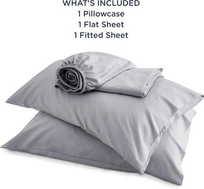 Bedsure Cooling Sheets Twin XL, Rayon Derived from Bamboo, Breathable & Soft Twin XL Sheet Sets, Deep Pocket Up to 16 Inches, Hotel Luxury Silky Dorm Bedding for Hot Sleepers, Silver Grey
