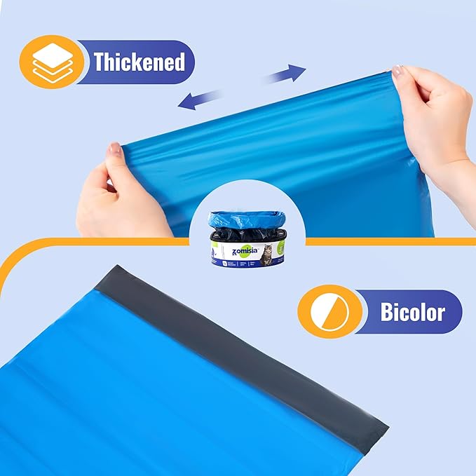 4 Pack Cat Litter Refill Bags, Non-See-Through Jumbo 120FT Cartridge Refill Total Up to Over 16 Months Per Cat for Odor Control, Compatible with Genie Standard, Plus, Style-Mewly Pet