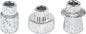 Vixdonos Taper Glass Candlestick Holders Tealight Candle Holders for Table Centerpieces, Wedding Decor and Dinner Party (3 Pcs, Silver with Speckles)