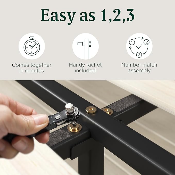 ZINUS Ellie 14 Inch Twin Bamboo Platform Bed Frame, Wood Slat Support, No Box Spring Needed, Easy Assembly, Brown