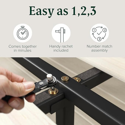 ZINUS Ellie 14 Inch Full Bamboo Platform Bed Frame, Wood Slat Support, No Box Spring Needed, Easy Assembly, Brown