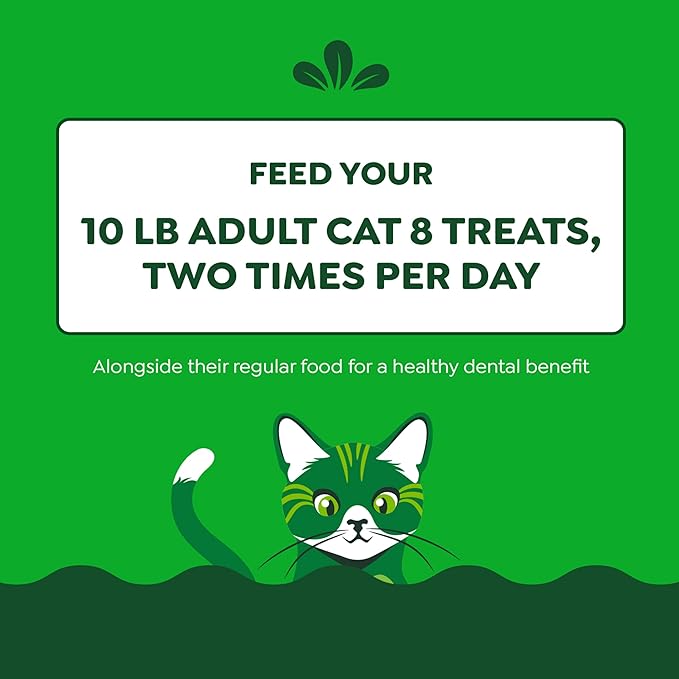 Greenies Feline Adult Dental Cat Treats, Catnip Flavor, 9.75 oz. Tub-Mewly Pet
