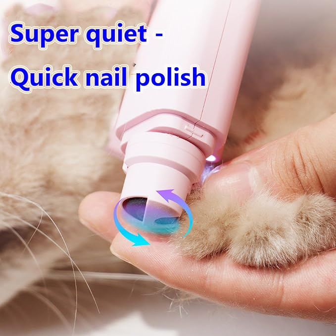 2 In 1 Pet Nail Clipper and Grinder, Professional Electric Rechargeable Pet Nail Fast Trimmer, Painless, Claw Care Grooming, Smoothing, Silent - Shockproof, For Small, Large Dogs & Cats, upgraded-Mewly Pet