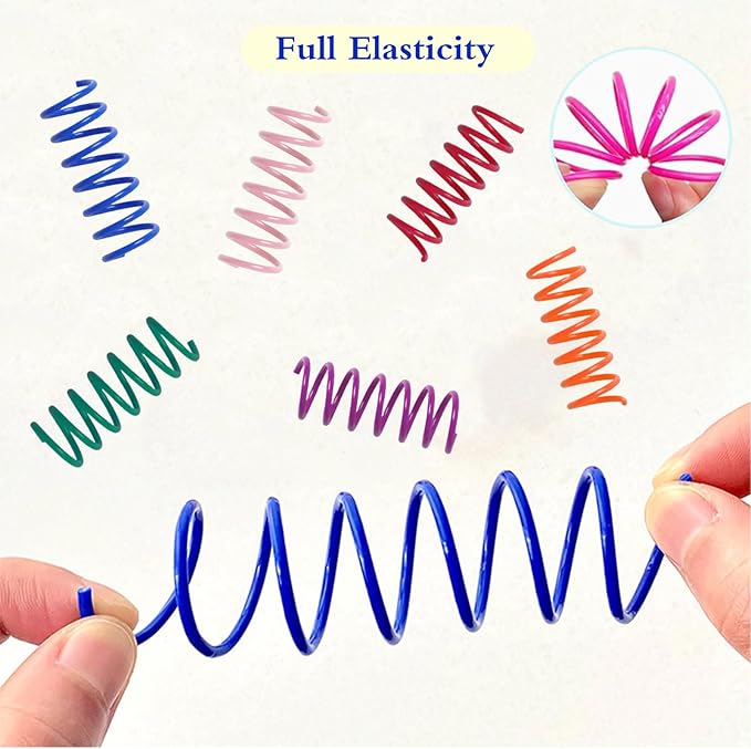 12PCS 12Colors Cat Spring Toys for Indoor Cats, Interactive Coil Springs for Self Play, Durable Heavy Plastic Cat Spiral Spring, Hunting, Biting, Swatting Creative Kitten Toy.-Mewly Pet