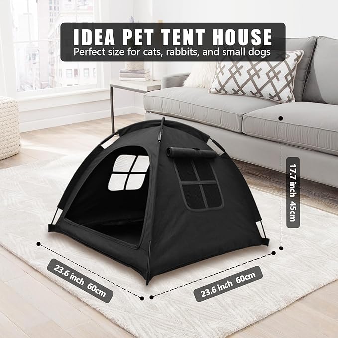 Cat Tent House、Cat's Nest, Quick Assembly and disassembly, Portable Indoor/Outdoor pet Tent House for Cats, Puppies and Other Small Animals-Mewly Pet