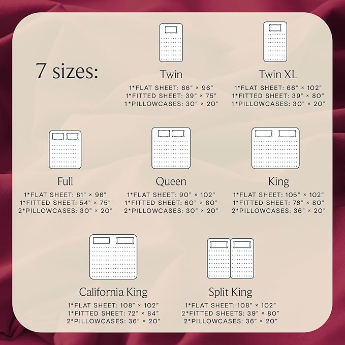LuxClub 4 PC Queen Sheet Set, Breathable Luxury Bed Sheets, Deep Pockets Wrinkle Free Cooling Sheets Machine Washable Hotel Bedding Silky Soft - Burgundy Queen