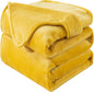 HOZY Soft Twin Size Blanket for All Season Lightweight Thermal Fleece Summer Autumn Fall Winter Spring Blankets for Twin/Twin XL Extra Long Bed Couch Sofa,66x90 Inches,Yellow