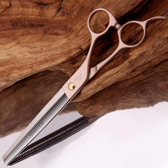 Fenice Peak Professional Thinning Scissors for Dog Cat 7/7.5'' Pet Grooming Scissors 440C Stainless Steel Thinning Shears for Dogs 50/56 Teeth-Mewly Pet