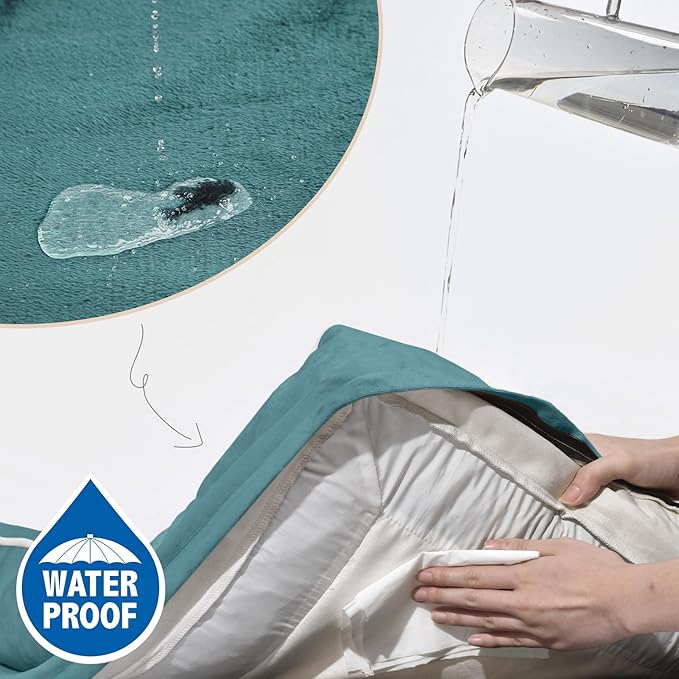 Comfort Expression Small Dog Beds Waterproof Cat Beds Orthopedic Foam Sofa Beds for Small Dogs Comfy Pet Bed with Washable Removable Cover & Non-Slip Bottom(XX-Small,Washed Blue)-Mewly Pet