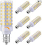 TAIYALOO E12 LED Bulb Dimmable C7 Bulb Equivalent to E12 Halogen Bulb 60W, Natural White 4000K, T6 Small Base, 120V 7W 630LM E12 LED Candelabra Bulbs for Ceiling Fan, Chandelier Light, 6 Pack