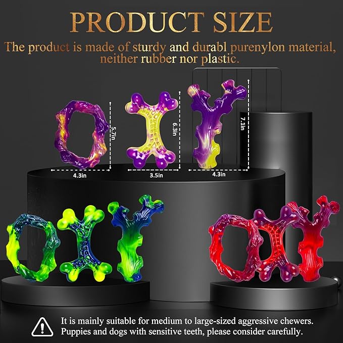 9-Pack Indestructible Dog Toys for Aggressive Chewers, Durable Chew Toys for Large Dogs, Dog Toy for Aggressive Chewer Large Breed, A Super Set for Happiness for All Dogs-Mewly Pet