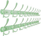 Dseap Coat Rack Wall Mount - 38” Long 10-Tri-Hooks Heavy Duty Coat Hanger Rail Wall Hooks for Hanging Coats Hats Clothing Clothes Purse Mudroom Entryway, Green, Pack of 2