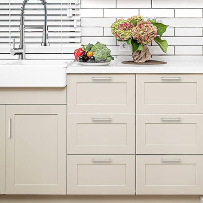 Ravinte 5 Pack 6-1/4 Inch Square Cabinet Handles - Brushed Nickel Pulls, Stainless Steel Drawer Pulls, Kitchen Cabinet Hardware