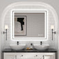 LED Bathroom Mirror, 48"X40" with Front and Backlit, Anti-Fog, Bathroom Vanity Mirror with Memory Function, Stepless Dimmable Lighted Bathroom Mirror, Tempered Glass (Horizontal/Vertical)