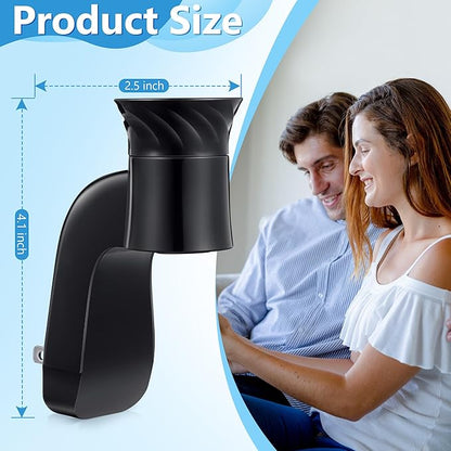 1 Pack Wall Fragrance Plug in Compatible with Bath and Body Works WallFlower Fragrances, ETL Certified, Rotatable, Precise Scent Control Fragrance Diffuser Plug for Home, Office (Black)