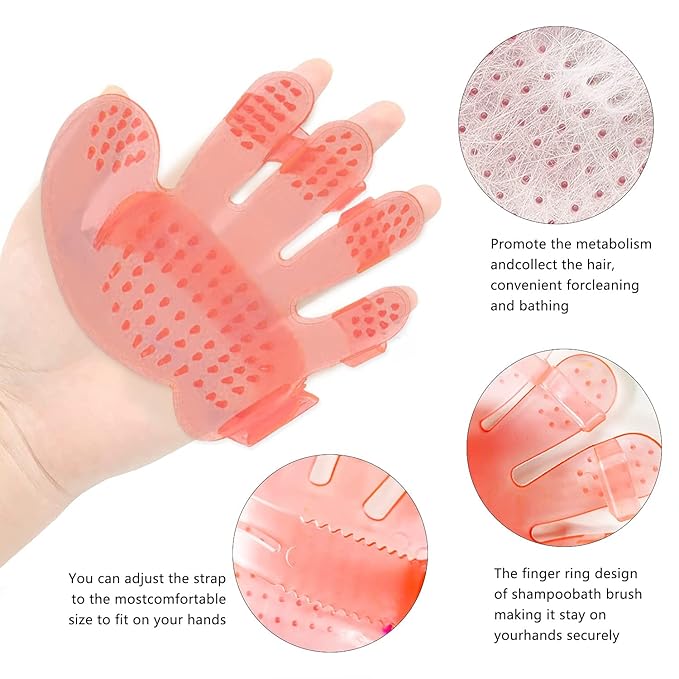 7-Piece Small Pet Grooming Kit: Brush, Nail Clippers, Hair Remover, Shampoo Brush with Hand Strap for Rabbits, Hamsters, Bunnies-Mewly Pet