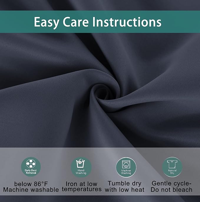 BONZER Mix and Match Curtains - 2 Pieces Branch Print Sheer Curtains and 2 Pieces Blackout Curtains for Bedroom Living Room Grommet Window Drapes, 54x63 Inch/Panel, Grey Dark, Set of 4 Panels