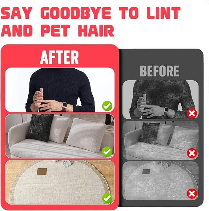 2 Upgraded Thickened Electrostatic Pet Hair Removal Gloves Brush,2025 New Reusable Cat Dog Hair Remover Grooming Gloves,Double Sided Washable Static Animal Fur Removal Tool for Couch,Carpet, Clothes-Mewly Pet