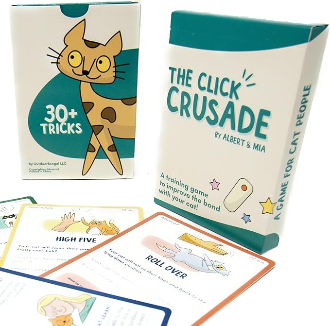 The Click Crusade (Cat Training Card Game Guide to Clicker Training for Cats for Teaching Tricks, Improving Communication and Bonding with Your Kitten (Clicker not Included)-Mewly Pet