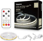 White COB Led Strip Lights Max with RF Remote, 16.4ft 4000K Dimmable Ultra Bright Neutral White COB Light Strip, Indoor COB Led Lights for Mirror, Ceiling, Kitchen, Room, Cabinet, Closet