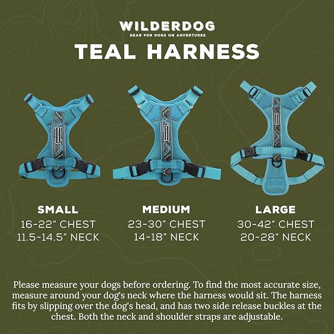 Wilderdog Lightweight Dog Harness with Reflective Straps - Small - Pacific Blue-Mewly Pet