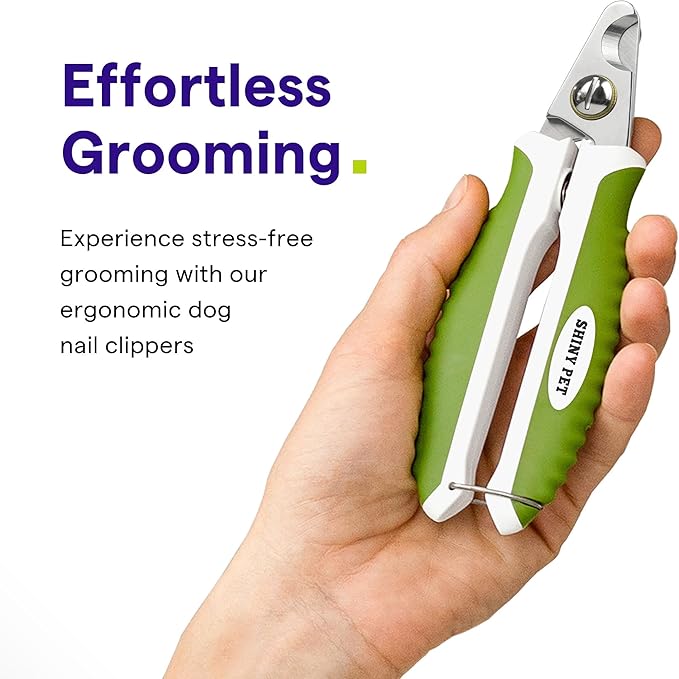 Dog Nail Clippers with Safety Guard - Pet Nail Clippers for Medium and Small Breed - Protective Nail Cutter, Safe Claw Trimmer, Ergonomic Toenail Scissors - Ebook Guide-Mewly Pet