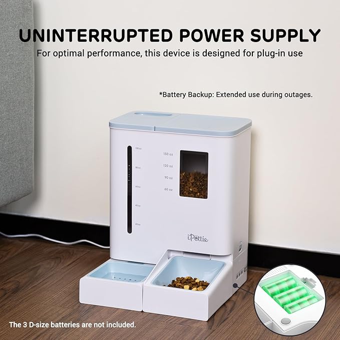 FW54 5G/2.4GHz WiFi Automatic Feeder and Waterer 2-in-1 Set for Pets, 300 oz Large Capacity for 2 Weeks, Perfect for Working Parents-Mewly Pet