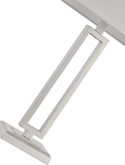 Britta Table Lamp – Modern Luxury Desk Lamp with Silver and White Finish, Commercial Grade Lighting for Living Room or Bedroom
