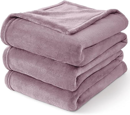 BEDELITE Fleece Blanket Dusky Violet Throw Blankets for Couch & Bed, Luxury Plush Cozy Fuzzy Blanket 50x60 inches, Super Soft Warm Lightweight Throw Blanket for Travel Camping