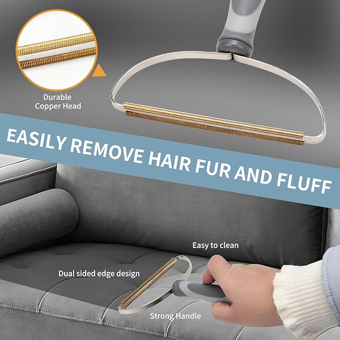 Pet Hair Remover, Dog Cat Hair Remover, Portable Carpet Scraper, Fuzz Rollers Hairball Shaver Brush for Carpets, Car Mat, Couch, Pet Bed, Furniture-Mewly Pet