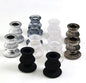 WDHODEC Black White Candlestick Holders 12PCS Glass Taper Candle Holders for Table Centerpiece Colorful Candle Sticks for Wedding, Party and Festival Decoration