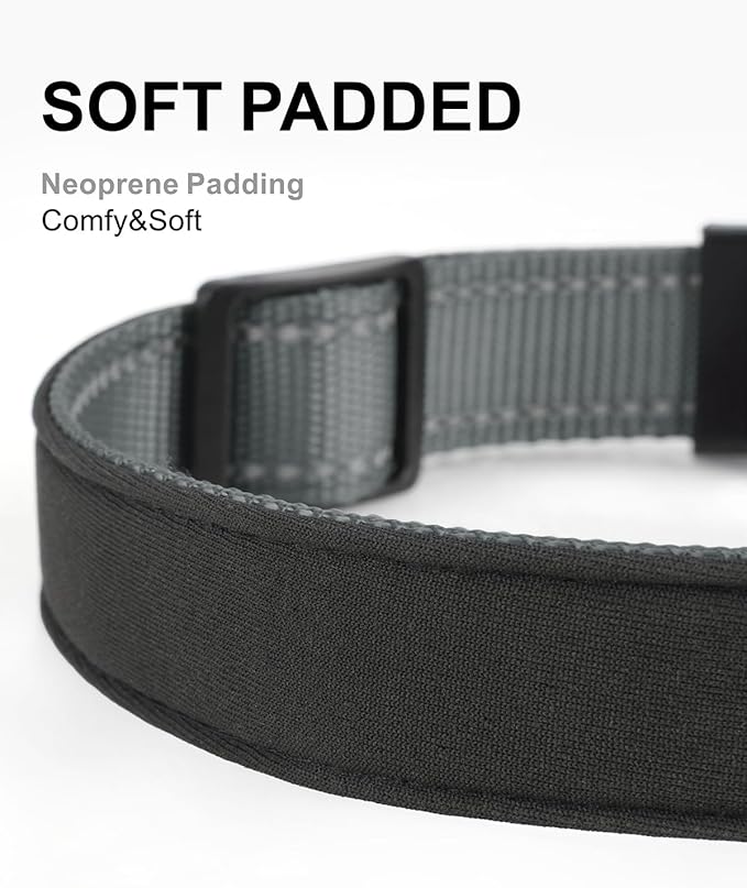 TagME Airtag Dog Collar,Waterproof Reflective Pet Collar with Airtag Holder,Soft Padded and Double D-Rings for Small Dogs,Grey-Mewly Pet