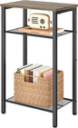 Hoctieon 3 Tier End Table, Telephone Table, Tall Side Table with Storage, Small Nightstand for Small Spaces, Metal Frame, For Living Room, Bedroom, Sofa Couch, Hall, Easy Assembly, Greige