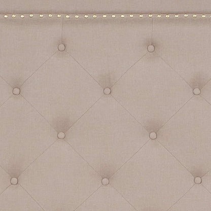 Flash Furniture Brighton Full Size Tufted Upholstered Platform Bed in Beige Fabric