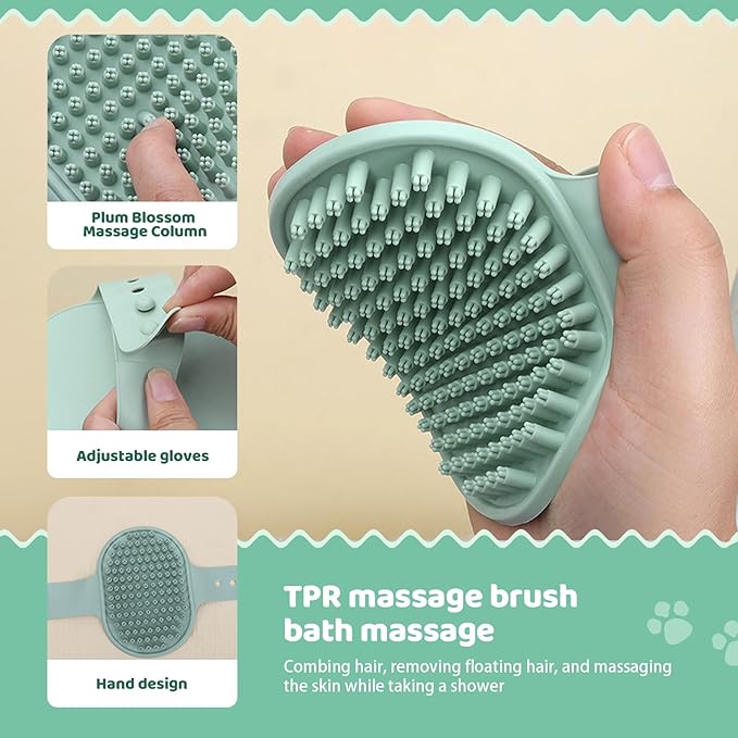 8-in-1 Pet Grooming Kit for Dogs & Cats - Includes Slicker Brush, Nail Clippers, Comb, Scissors, Toothbrush & Collapsible Bowl - Deshedding, Hair Trimming & Care Set, Travel Bag-Mewly Pet