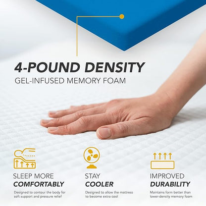DynastyMattress RV Queen Mattress 8-Inch CoolBreeze Medium-FirmGel Memory-Foam Mattress for RV Bed, Camper, Pop Up and Trailer
