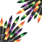 Dazzle Bright Purple Orange and Green Halloween Lights, 40FT 200 Count Mini String Lights, Waterproof Halloween Decorations for Outdoor Indoor Patio Home Party Garden Yard Decor