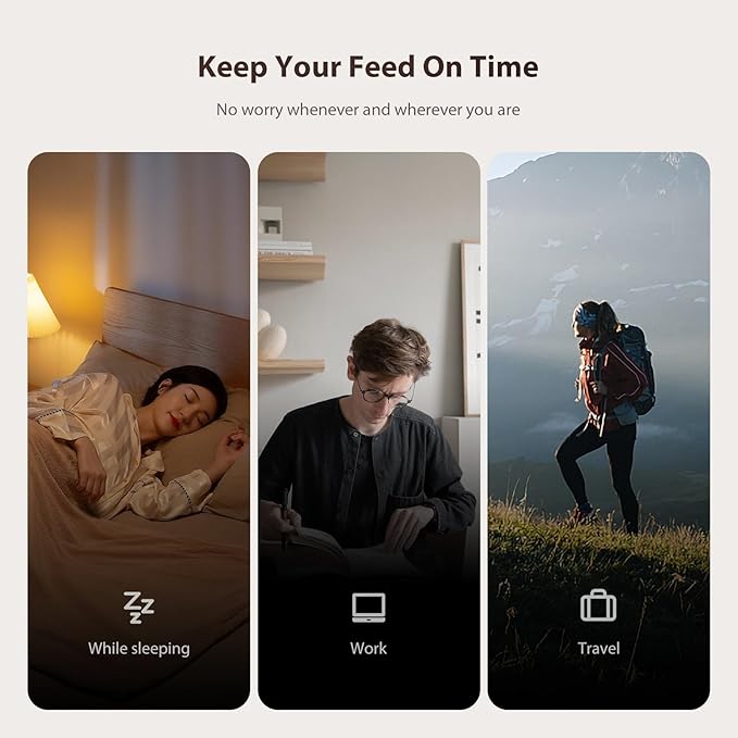 Automatic Cat Feeder, 3L Timed Pet Dry Food Dispenser with Clog-Free Design, Auto Feeder for Cats, 1-6 Meals Per Day,with Stainless Steel-Mewly Pet