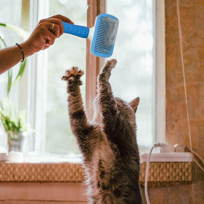 Pet Cleaning Deshedding Brush,Pet Hair Removal Brush for Shedding Massaging Grooming for Small Dogs,Cats,Rabbits-Mewly Pet