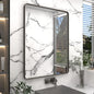 28x36 Bronze Framed Mirror, Brushed Bronze Metal Bathroom Vanity Mirror for Wall, Modern Rectangle Mirror, Rounded Corner, Anti-Rust, Tempered Shatterproof (Horizontal/Vertical)