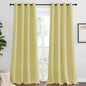 NICETOWN Paler Yellow Blackout Curtains 120" Long for Office, Dining Room, Guest Room, 55" Wide, 2 Pieces, Sound Reducing Heat and Cold Block Curtain Panels for Modern Decorative